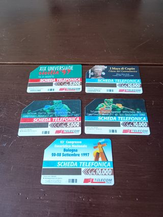 5 Schede telefoniche eventi