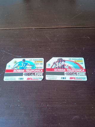 2 Schede telefoniche calciatori 
