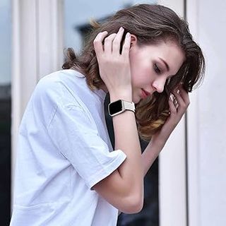 Correa de Cuero Blanco para Apple Watch