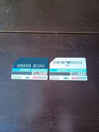2 Schede telefoniche Armani