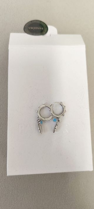 Pendientes Plumas Espirituales plata s92