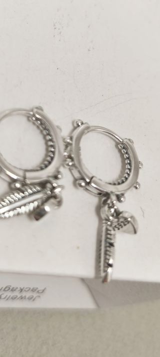 Pendientes Plumas Espirituales plata s92