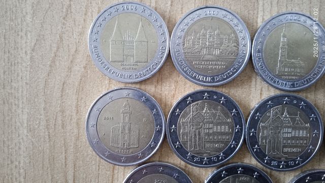Monedas 2 euros conmemorativas Alemania 