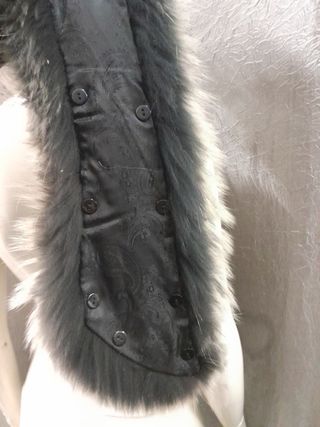 Collo stola scialle vera pelle cm 109