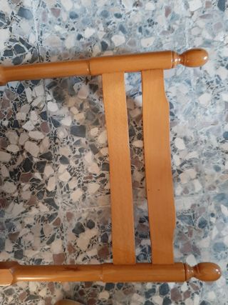 2 Sedie da camera con sedile in pelle color marron