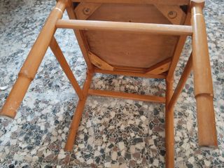 2 Sedie da camera con sedile in pelle color marron