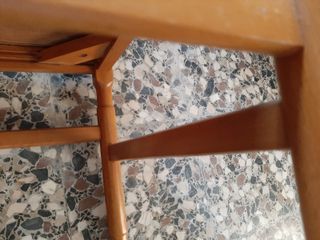 2 Sedie da camera con sedile in pelle color marron