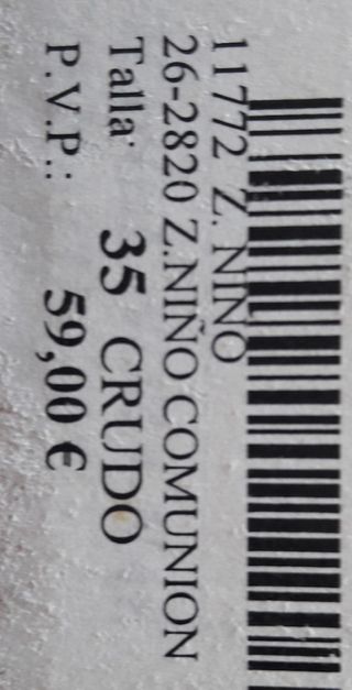 Zapatos niño 1ª comunión