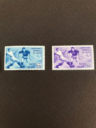 5 francobolli campionati mondiali di calcio 1934