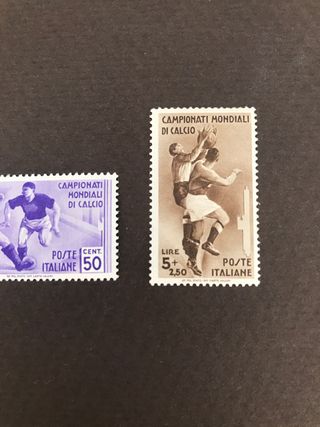 5 francobolli campionati mondiali di calcio 1934