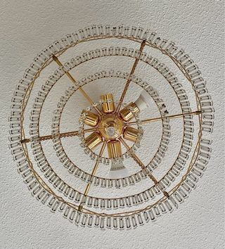 Lámpara de techo con lágrimas de cristal