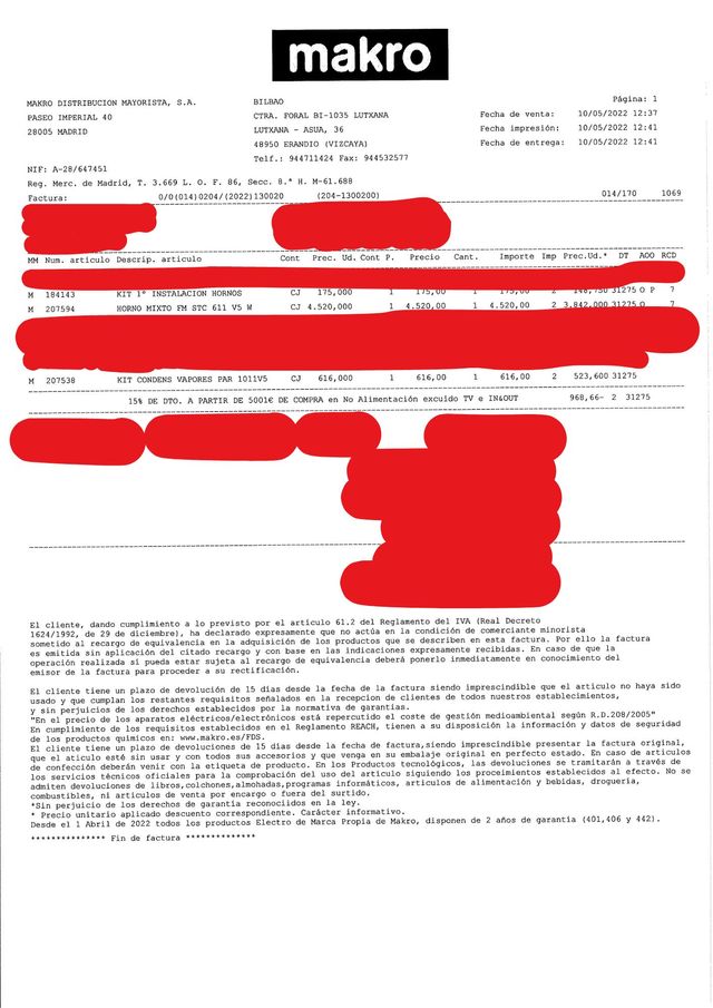 Horno mixto FM modelo STC 611  + KIT CONDENS VAPOR