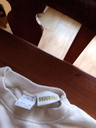 Felpa bianca con Snoopy Zara