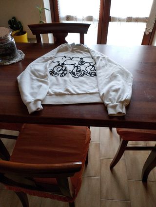 Felpa bianca con Snoopy Zara