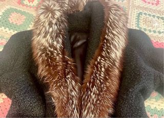 Chaqueton piel de zorro natural y lana
