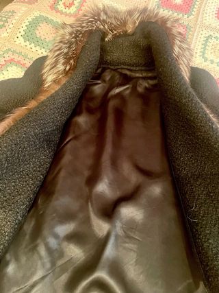 Chaqueton piel de zorro natural y lana