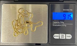 Cadena Espiga de Oro 18K, 9.15gr, 50cm