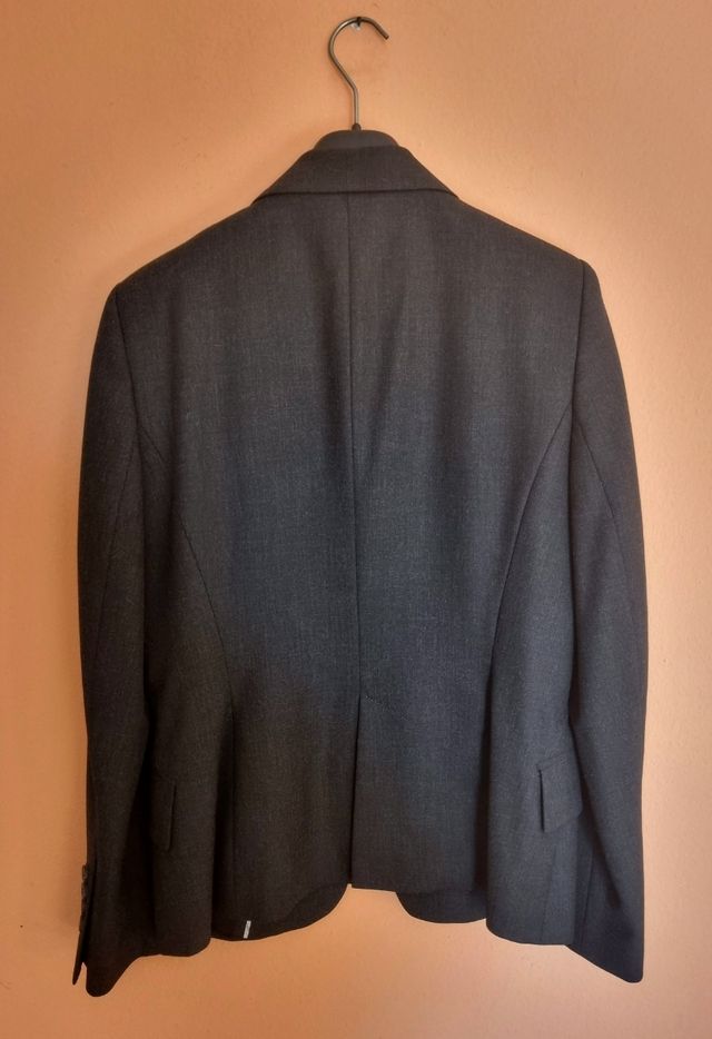 Blazer giacca monopetto grigia donna