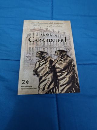 2 EURO ITALIA CARABINIERI 2014 in blister.
