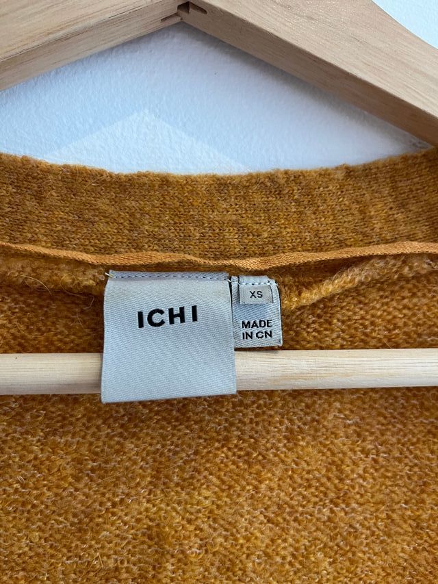 Chaqueta color mostaza, lana, ICHI. Talla S