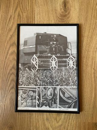 Cuadro antiguo cosechadora John Deere