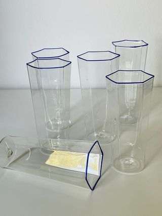 Bicchieri Esagonali Murano Carlo Scarpa