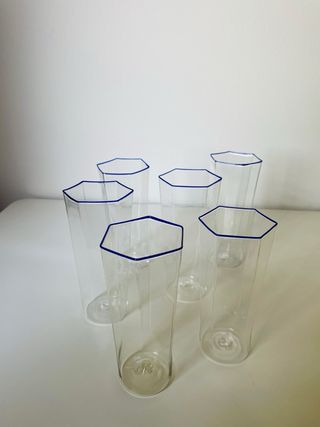 Bicchieri Esagonali Murano Carlo Scarpa