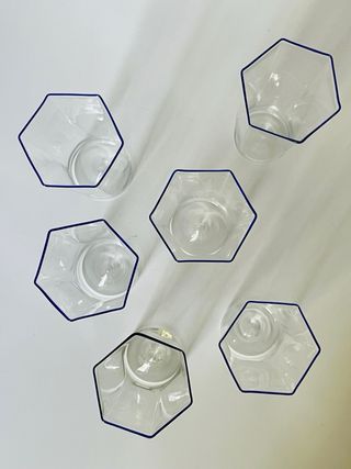 Bicchieri Esagonali Murano Carlo Scarpa