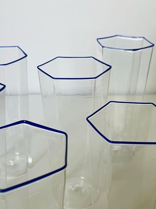 Bicchieri Esagonali Murano Carlo Scarpa