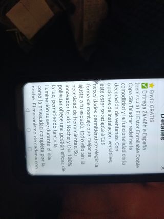 Estor enrrollable color blanco roto