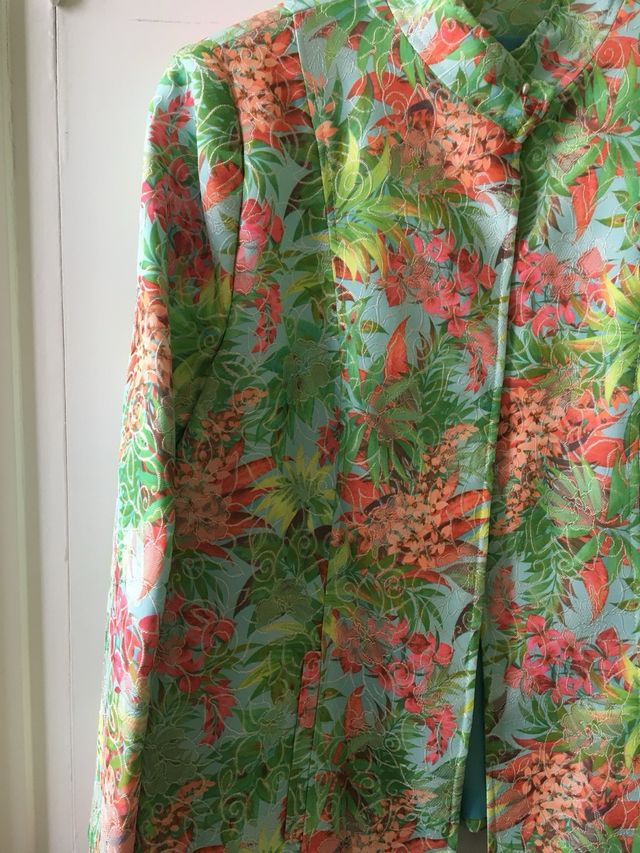 Traje chaqueta falda estampado David Christian