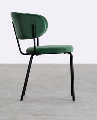 Sillas comedor terciopelo verde pine