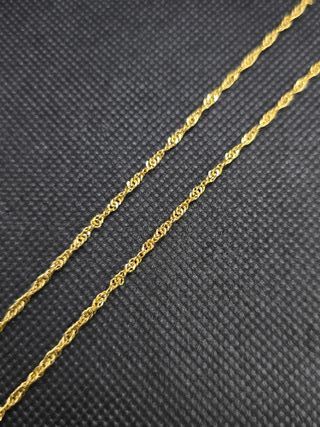 Cadena de Oro 18K, Singapur, 4.69gr, 51cm