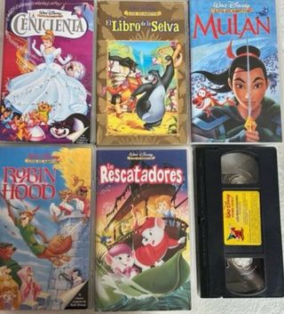 5 PELICULAS  DISNEY LOS CLÁSICOS CINTA VHS