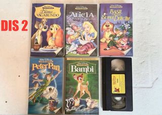 5 PELICULAS  DISNEY LOS CLÁSICOS CINTA VHS