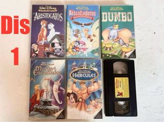 5 PELICULAS  DISNEY LOS CLÁSICOS CINTA VHS