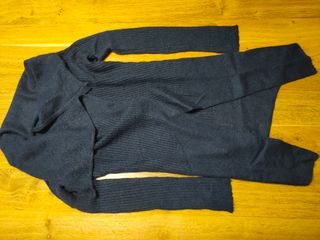 Maglione blu lungo