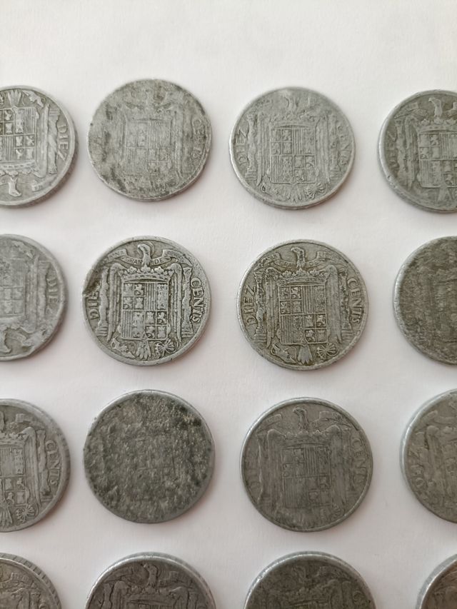 Lote 254 monedas Franquismo de años 40 a 60