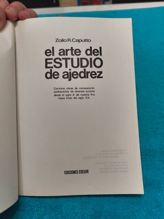 Libro de ajedrez arte del estudio.
