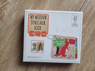 Libro madera dinosaurios