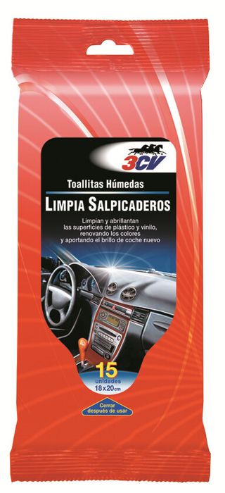 Toallitas Húmedas Limpia Salpicaderos 15uds 3CV a