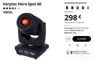 ¡Oferta! Cabeza Móvil Varytec Hero Spot 60