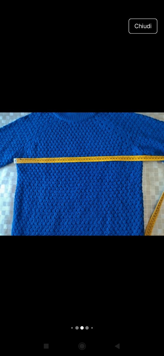 Maglione invernale blu elettrico donna uomo OVS bl