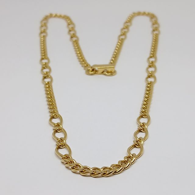 Cadena Oro Eslabón Combinado