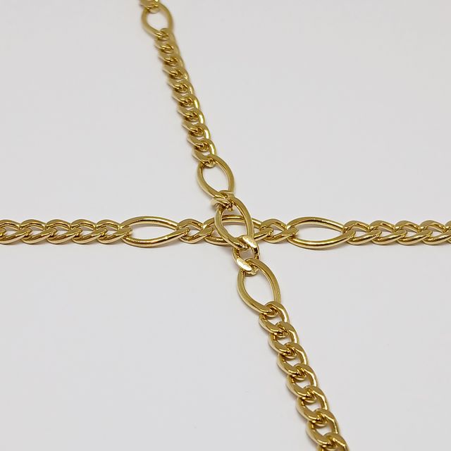 Cadena Oro Eslabón Combinado