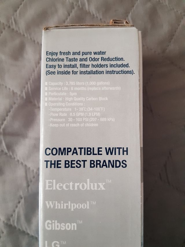 Filtro d'acqua per frigoriferi