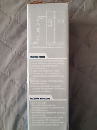 Filtro d'acqua per frigoriferi