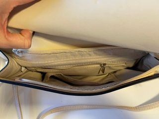 Bolso bandolera beige y amarillo