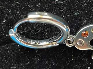 Pendientes plata paleta pintor y pincel