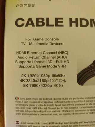 cavo hdmi 2.1 8k